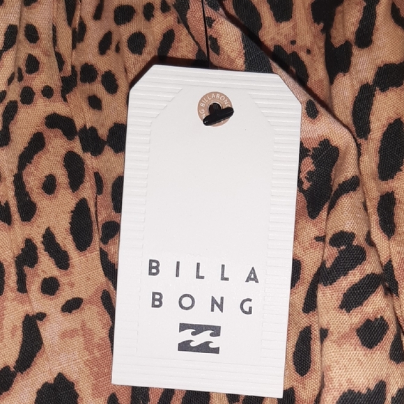 Billabong Brown Print Puff Sleeve Dress - Picture 2 of 8